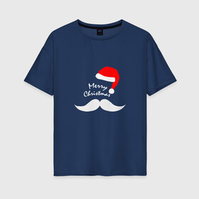 Женская футболка хлопок Oversize с принтом Новый год (2022) в Курске, 100% хлопок | свободный крой, круглый ворот, спущенный рукав, длина до линии бедер
 | зима | новый год | символ года | снег | тигр