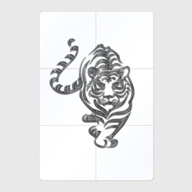 Магнитный плакат 2Х3 с принтом Символ года (тигр) в Курске, Полимерный материал с магнитным слоем | 6 деталей размером 9*9 см | 2022 | зима | новый год | символ года | снег | тигр
