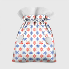 Подарочный 3D мешок с принтом снежинки паттерн snowflakes pattern в Курске, 100% полиэстер | Размер: 29*39 см | pattern | snowflakes | новый год | паттерн | снежинки