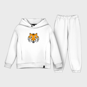 Детский костюм хлопок Oversize с принтом Тигр логотип в Курске,  |  | tiger | восточный тигр | год тигра | кошка | тигр | тигренок | хищник