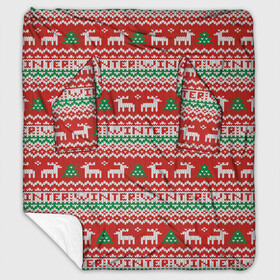 Плед с рукавами с принтом Deer Christmas Pattern в Курске, 100% полиэстер | Закругленные углы, все края обработаны. Ткань не мнется и не растягивается. Размер 170*145 | background | christmas | christmas pattern | deer | herringbone | holiday | knitted pattern | new year | pattern | texture | tree | вязаный узор | елка | елочка | новогодний узор | новый год | олени | паттерн | праздник | рождество | текстура | узор | фон