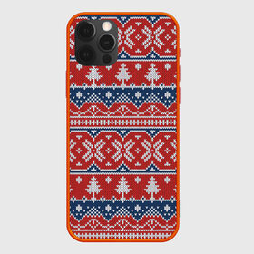 Чехол для iPhone 12 Pro Max с принтом New Year Pattern в Курске, Силикон |  | background | christmas | christmas pattern | herringbone | holiday | knitted pattern | new year | pattern | snowflakes | texture | tree | вязаный узор | елка | елочка | новогодний узор | новый год | паттерн | праздник | рождество | снежинки | текстура | у