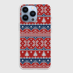 Чехол для iPhone 13 Pro с принтом New Year Pattern в Курске,  |  | background | christmas | christmas pattern | herringbone | holiday | knitted pattern | new year | pattern | snowflakes | texture | tree | вязаный узор | елка | елочка | новогодний узор | новый год | паттерн | праздник | рождество | снежинки | текстура | у