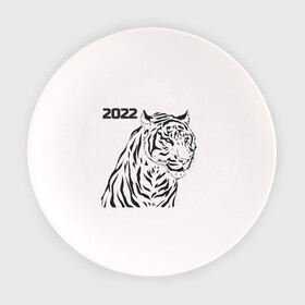 Тарелка с принтом ТиГрРрА в Курске, фарфор | диаметр - 210 мм
диаметр для нанесения принта - 120 мм | 2022 | зима | кот | новый год | тигр