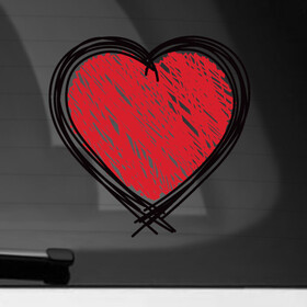 Наклейка на автомобиль с принтом Doodle Heart в Курске, ПВХ |  | Тематика изображения на принте: граффити | карандаш | любовь | набросок | рисунок | сердце | эских