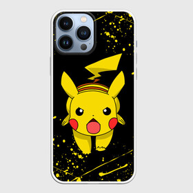 Чехол для iPhone 13 Pro Max с принтом ПИКАЧУ БРЫЗГИ КРАСОК в Курске,  |  | animals | colors | paints | pika | pika pika | pikachu | pokemon | брызги красок | детектив пикачу | животные | звери | краски | пика | пикачу | покемон | покемоны