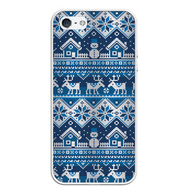 Чехол для iPhone 5/5S матовый с принтом Christmas Pattern в Курске, Силикон | Область печати: задняя сторона чехла, без боковых панелей | background | christmas | deer | holiday | house | knitted pattern | new year | pattern | snow | snowflakes | snowman | texture | winter | вязаный узор | домик | зима | новый год | олени | праздник | рождество | снег | снеговик | снежинки | текстура | узор