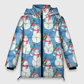 Женская зимняя куртка Oversize с принтом Много снеговиков в Курске, верх — 100% полиэстер; подкладка — 100% полиэстер; утеплитель — 100% полиэстер | длина ниже бедра, силуэт Оверсайз. Есть воротник-стойка, отстегивающийся капюшон и ветрозащитная планка. 

Боковые карманы с листочкой на кнопках и внутренний карман на молнии | 2022 | год тигра | новый год | новый год 2022 | символ года | тигр | тигренок | тигрица | тигры