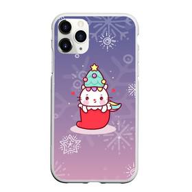 Чехол для iPhone 11 Pro матовый с принтом Happy New Year 2022. Сat 1 в Курске, Силикон |  | 2022 | 22 | cat | happy new year | holiday | new year | гирлянда | кот | котенок | новый год | праздник | рождество