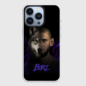 Чехол для iPhone 13 Pro с принтом Хамзат Borz в Курске,  |  | borz | боец | волк | лицо | огонь | человек | чиваев