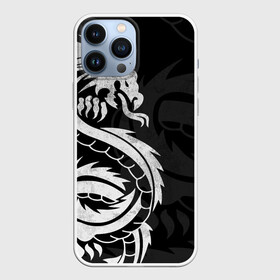 Чехол для iPhone 13 Pro Max с принтом ЯПОНСКИЙ БЕЛЫЙ ДРАКОН | JAPAN WHITE DRAGON в Курске,  |  | china | dragon | japan | neon | texture | tokyo | драконы | китай | мифология | неон | неоновые драконы | текстура | токийский дракон | токио | япония