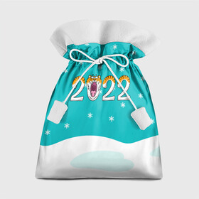 Подарочный 3D мешок с принтом Надпись 2022 Новый год в Курске, 100% полиэстер | Размер: 29*39 см | 2022 | год тигра | новый год | новый год 2022 | символ года | тигр | тигренок | тигрица | тигры