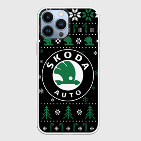 Чехол для iPhone 13 Pro Max с принтом SKODA, ШКОДА НОВОГОДНИЙ в Курске,  |  | auto | automobile | car | carbon | logo | machine | merry | moto | motor | motor car | skoda | sport car | symbol | авто | автомашина | автомобиль | бренд | гонки | знак | легковой автомобиль | лого | логотип | логотипы | марка | машина | м