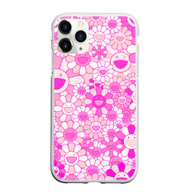 Чехол для iPhone 11 Pro матовый с принтом MURAKAMI PINK МУРАКАМИ РОЗОВЫЙ в Курске, Силикон |  | cute flowers | flower superflat | flowers | murakami | pop art | superflat | takashi murakami | милые цветочки | мураками | ромашки | такаси мураками | такаши мураками | цветочки | цветы