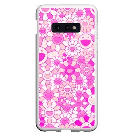 Чехол для Samsung S10E с принтом MURAKAMI PINK МУРАКАМИ РОЗОВЫЙ в Курске, Силикон | Область печати: задняя сторона чехла, без боковых панелей | Тематика изображения на принте: cute flowers | flower superflat | flowers | murakami | pop art | superflat | takashi murakami | милые цветочки | мураками | ромашки | такаси мураками | такаши мураками | цветочки | цветы