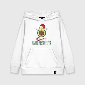 Детская толстовка хлопок с принтом AVOCHRISTMAS AVOCADO в Курске, 100% хлопок | Круглый горловой вырез, эластичные манжеты, пояс, капюшен | 2022 | avocado | avochristmas | christmas | cold | klaus | merry | new | santa | snow | winter | year | авокадо | год | дед | зима | клаус | мороз | новый | рождество | санта | снег | холод