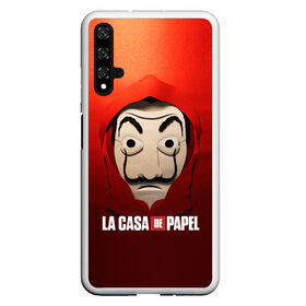 Чехол для Honor 20 с принтом СЕРИАЛ БУМАЖНЫЙ ДОМ LA CASA DE PAPEL в Курске, Силикон | Область печати: задняя сторона чехла, без боковых панелей | bella ciao | la casa de papel | бумажный дом | ла каса де | ла каса де папель | ла каса де пепел | лакаса | сериал | фильм