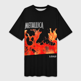Платье-футболка 3D с принтом Load  Metallica в Курске,  |  | hard | heavy | james hetfield | kirk hammett | lars ulrich | metallica | music | robert trujillo | rock band | thrash | thrashmetal | джеймс хэтфилд | кирк хэмметт | ларс ульрих | метал | металика | металлика | музыка | роберт трухильо | рок группа | трэш