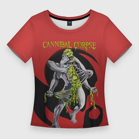 Женская футболка 3D Slim с принтом Horror Skull  Cannibal Corpse в Курске,  |  | cannibal | cannibal corpse | corpse | death metal | deathgrind | horror | дэт метал | дэтграйнд | каннибал корпс | кеннибал корпс | кэннибал корпс | скелет | труп каннибала | ужас | ужастик | хорор | хоррор