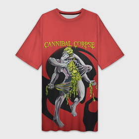 Платье-футболка 3D с принтом Horror Skull  Cannibal Corpse в Курске,  |  | cannibal | cannibal corpse | corpse | death metal | deathgrind | horror | дэт метал | дэтграйнд | каннибал корпс | кеннибал корпс | кэннибал корпс | скелет | труп каннибала | ужас | ужастик | хорор | хоррор