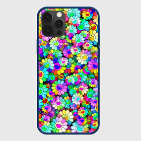 Чехол для iPhone 12 Pro Max с принтом Rainbow flowers в Курске, Силикон |  | takashi murakami | паттерн | радуга | смайл | такаси мураками | улыбка | цветы