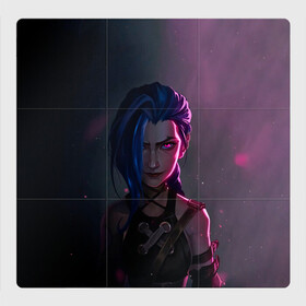 Магнитный плакат 3Х3 с принтом Evil Jinx в Курске, Полимерный материал с магнитным слоем | 9 деталей размером 9*9 см | arcane | jinx | league of legends | lol | moba | аркейн | джинкс | жинкс | лига легенд | лол | моба