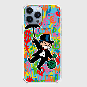 Чехол для iPhone 13 Pro Max с принтом Alec Monopoly Капиталист с деньгами в Курске,  |  | alec monopoly | art | capitalist | graffiti | money | retro | street style | urban style | алек монополи | арт | граффити | деньги | доллар | искусство | капиталист | кляксы | миллионер | монополия | ретро | рисунки | современное искусст