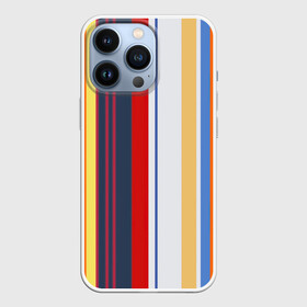 Чехол для iPhone 13 Pro с принтом Stripes Abstract в Курске,  |  | абстракция | акриловая | акриловый | без лишнего | белую | белый | в полоску | голубую | желтую | желтый | красную | красный | линии | на каждый день | полоски | разноцветная | разноцветное
