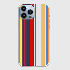 Чехол для iPhone 13 Pro Max с принтом Stripes Abstract в Курске,  |  | абстракция | акриловая | акриловый | без лишнего | белую | белый | в полоску | голубую | желтую | желтый | красную | красный | линии | на каждый день | полоски | разноцветная | разноцветное
