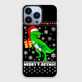 Чехол для iPhone 13 Pro с принтом Санта Юрского Периода в Курске,  |  | christmas | dinosaur | merry t rexmas | new year | t rex | trex | динозавр | динозавр в шапочке | динозавр ти рекс | санта юрского периода | т рекс | тирекс | хищник