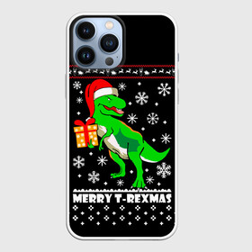 Чехол для iPhone 13 Pro Max с принтом Санта Юрского Периода в Курске,  |  | christmas | dinosaur | merry t rexmas | new year | t rex | trex | динозавр | динозавр в шапочке | динозавр ти рекс | санта юрского периода | т рекс | тирекс | хищник