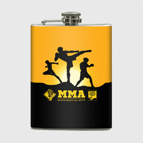 Фляга с принтом ММА (Mixed Martial Arts) в Курске, металлический корпус | емкость 0,22 л, размер 125 х 94 мм. Виниловая наклейка запечатывается полностью | bellator | boxing | fight club | mixed martial arts | ufc | айкидо | беллатор | боевые искусства | боец | бои | бои без правил | бойцовский клуб | бокс | борьба | воин | джиуджитсу | дзюдо | единоборства | карате | кикбоксинг