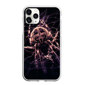 Чехол для iPhone 11 Pro Max матовый с принтом Паук (neon) в Курске, Силикон |  | black | insect | neon | spider | tarantula | web | насекомое | неоновый | паук | паутина | тарантул | черный