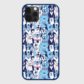 Чехол для iPhone 12 Pro Max с принтом Забавные Пёсели паттерн Funny Dogs pattern в Курске, Силикон |  | Тематика изображения на принте: dog | бульдог | далматинец | йорк | мопс | песик | порода | смешной | собака