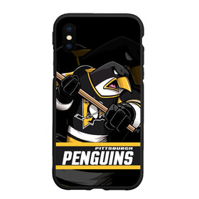 Чехол для iPhone XS Max матовый с принтом Питтсбург Пингвинз Pittsburgh Penguins в Курске, Силикон | Область печати: задняя сторона чехла, без боковых панелей | hockey | nhl | penguins | pittsburg | pittsburgh | pittsburgh penguins | usa | нхл | пингвинз | питтсбург | питтсбург пингвинз | спорт | сша | хоккей | шайба