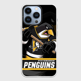 Чехол для iPhone 13 Pro с принтом Питтсбург Пингвинз, Pittsburgh Penguins в Курске,  |  | hockey | nhl | penguins | pittsburg | pittsburgh | pittsburgh penguins | usa | нхл | пингвинз | питтсбург | питтсбург пингвинз | спорт | сша | хоккей | шайба