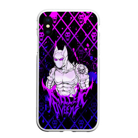 Чехол для iPhone XS Max матовый с принтом JOJO / KILLER QUEEN / КОРОЛЕВА УБИЙЦА / ART в Курске, Силикон | Область печати: задняя сторона чехла, без боковых панелей | adventure | jojo | jojos bizarre | jojos bizarre adventure | killer queen | pattern | yare yare daze | аниме | брызги | джоджо | манга | узор | яре яре дазе