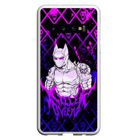 Чехол для Samsung Galaxy S10 с принтом JOJO / KILLER QUEEN / КОРОЛЕВА УБИЙЦА / ART в Курске, Силикон | Область печати: задняя сторона чехла, без боковых панелей | adventure | jojo | jojos bizarre | jojos bizarre adventure | killer queen | pattern | yare yare daze | аниме | брызги | джоджо | манга | узор | яре яре дазе