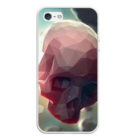 Чехол для iPhone 5/5S матовый с принтом Геометрические Черепа в Курске, Силикон | Область печати: задняя сторона чехла, без боковых панелей | геометрический череп | геометрия | рисунок | череп | черепа