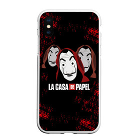 Чехол для iPhone XS Max матовый с принтом БУМАЖНЫЙ ДОМ СЕРИАЛ LA CASA DE PAPEL BELLA CIAO в Курске, Силикон | Область печати: задняя сторона чехла, без боковых панелей | bella ciao | la casa de papel | бумажный дом | ла каса де | ла каса де папель | ла каса де пепел | лакаса | сериал | фильм