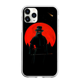 Чехол для iPhone 11 Pro матовый с принтом plague doctor ЧУМНОЙ ДОКТОР в Курске, Силикон |  | art | artwork | dark | illustration | moon | plague doctor | red moon | арт | луна | мрак | ночь | чума | чумной доктор