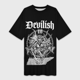 Платье-футболка 3D с принтом Devilish trio 615 в Курске,  |  | develish trio | devilish trio | hip hop | rap | rep | девелишь трио | исполнители | исполнитель | музыка | реп