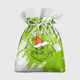Подарочный 3D мешок с принтом Grinch Green. в Курске, 100% полиэстер | Размер: 29*39 см | 2022 | grinch | happy new year | merry christmas | год тигра | гринч | зима близко | нг | новогодний | новый год | новый год 2022 | рождество | снег | снежинки