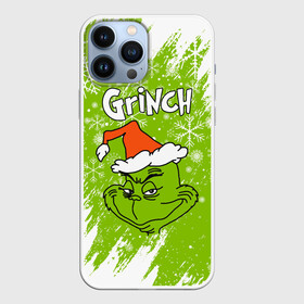 Чехол для iPhone 13 Pro Max с принтом Grinch Green. в Курске,  |  | Тематика изображения на принте: 2022 | grinch | happy new year | merry christmas | год тигра | гринч | зима близко | нг | новогодний | новый год | новый год 2022 | рождество | снег | снежинки