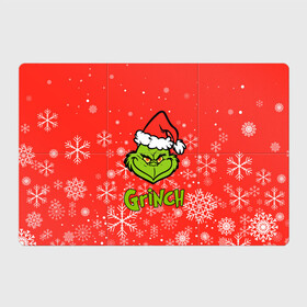 Магнитный плакат 3Х2 с принтом Grinch Red. в Курске, Полимерный материал с магнитным слоем | 6 деталей размером 9*9 см | 2022 | grinch | happy new year | merry christmas | год тигра | гринч | зима близко | нг | новогодний | новый год | новый год 2022 | рождество | снег | снежинки