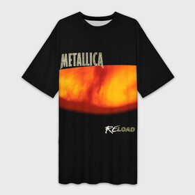 Платье-футболка 3D с принтом Metallica ReLoad в Курске,  |  | hard | heavy | james hetfield | kirk hammett | lars ulrich | metallica | music | robert trujillo | rock band | thrash | thrashmetal | альбом | джеймс хэтфилд | кирк хэмметт | ларс ульрих | метал | металика | металлика | музыка | роберт трухильо | рок груп