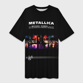 Платье-футболка 3D с принтом Metallica S и M в Курске,  |  | hard | heavy | james hetfield | kirk hammett | lars ulrich | metallica | music | robert trujillo | rock band | thrash | thrashmetal | альбом | джеймс хэтфилд | кирк хэмметт | ларс ульрих | метал | металика | металлика | музыка | роберт трухильо | рок груп