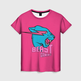 Женская футболка 3D с принтом Mr Beast Gaming Full Print (Pink edition) в Курске, 100% полиэфир ( синтетическое хлопкоподобное полотно) | прямой крой, круглый вырез горловины, длина до линии бедер | gamer | games | gaming | mr beast | mrbeast | youtube | блогеры | игры | мистер бист | ютуберы