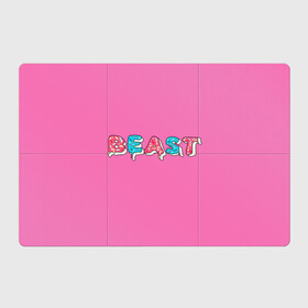 Магнитный плакат 3Х2 с принтом Mr Beast Donut (Pink edition) в Курске, Полимерный материал с магнитным слоем | 6 деталей размером 9*9 см | arts | mr beast | mrbeast | youtube | арты | блогеры | мистер бист | прикольные надписи | ютуб | ютуберы