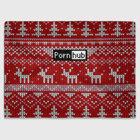 Плед 3D с принтом Porn Hub новогодний в Курске, 100% полиэстер | закругленные углы, все края обработаны. Ткань не мнется и не растягивается | deer | holiday | new year | pattern | новый год | олень | праздник | узор